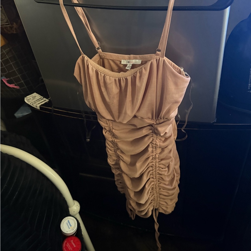 pink Ruched Dress